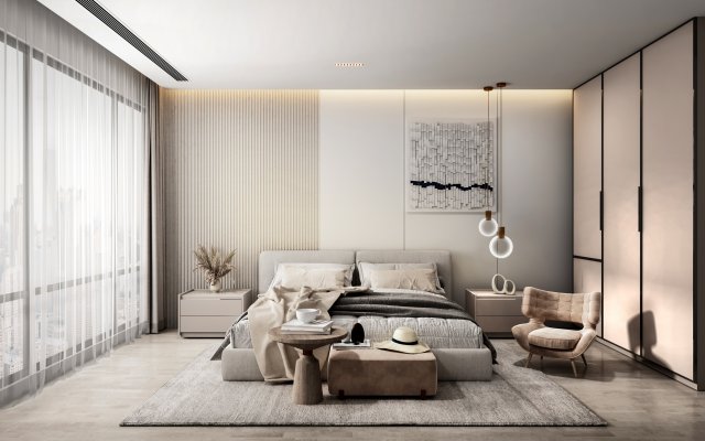 modern bedroom 3Dモデル .c4d .max .obj .3ds .fbx .stl .blend 