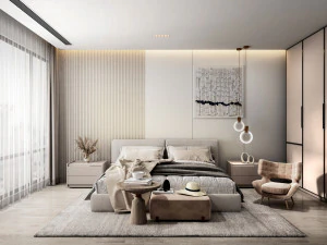 현대 침실 3D 모델