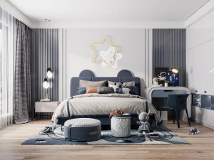 camera da letto moderna Modello 3D