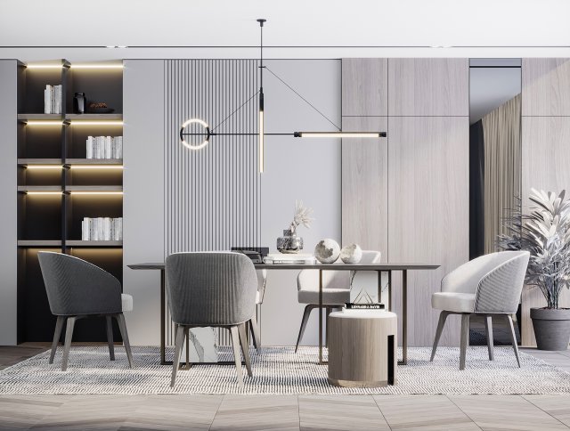 modern restaurant 3D Modell .c4d .max .obj .3ds .fbx .stl .blend