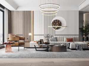 modern living room 3D मॉडल