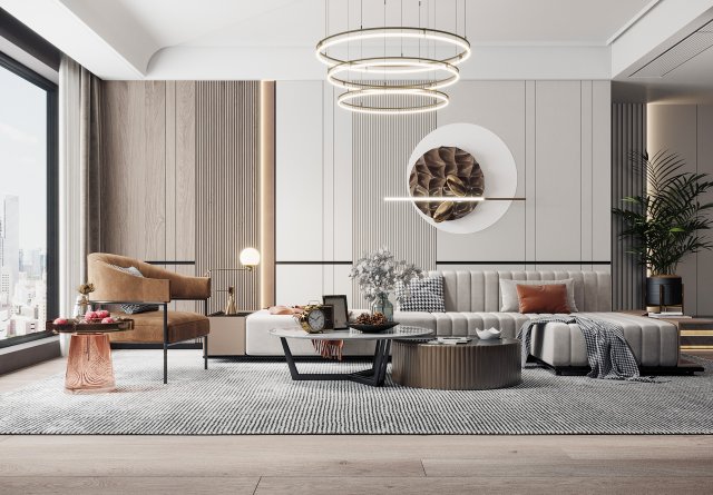 modern living room 3D Model .c4d .max .obj .3ds .fbx .stl .blend 