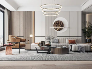 モダンなリビングルーム 3Dモデル