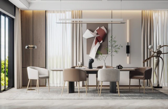 современный ресторан 3D Модель .c4d .max .obj .3ds .fbx .stl .blend 