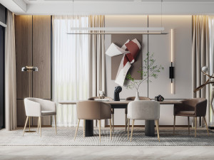 modern restaurant Modello 3D