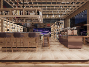 modern library Modelo 3D