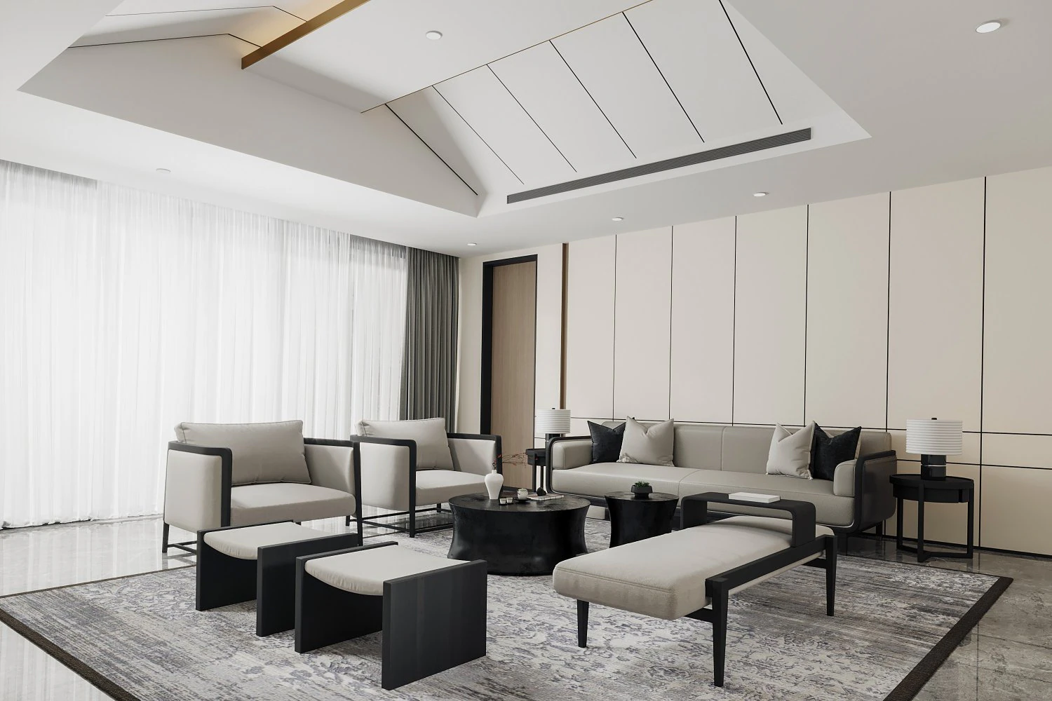 modern living room 3D Model .c4d .max .obj .3ds .fbx .stl .blend 