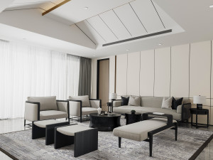 modern living room Modello 3D