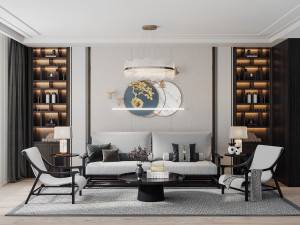 modern living room 3D Model