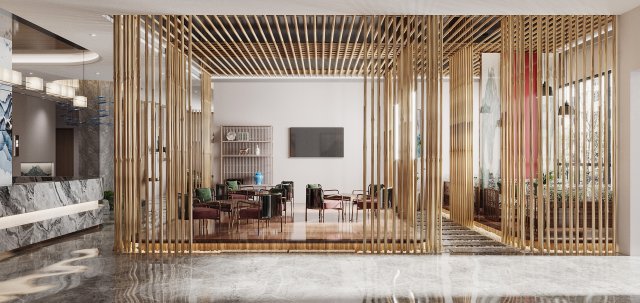modern hotel Model 3D .c4d .max .obj .3ds .fbx .stl .blend 