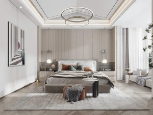 modern yatak odası 3D Model