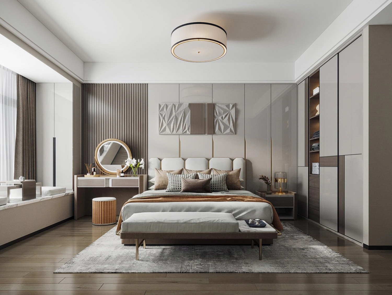 modern bedroom 3D Model .c4d .max .obj .3ds .fbx .stl .blend
