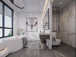modern toilet bathroom 3D Model