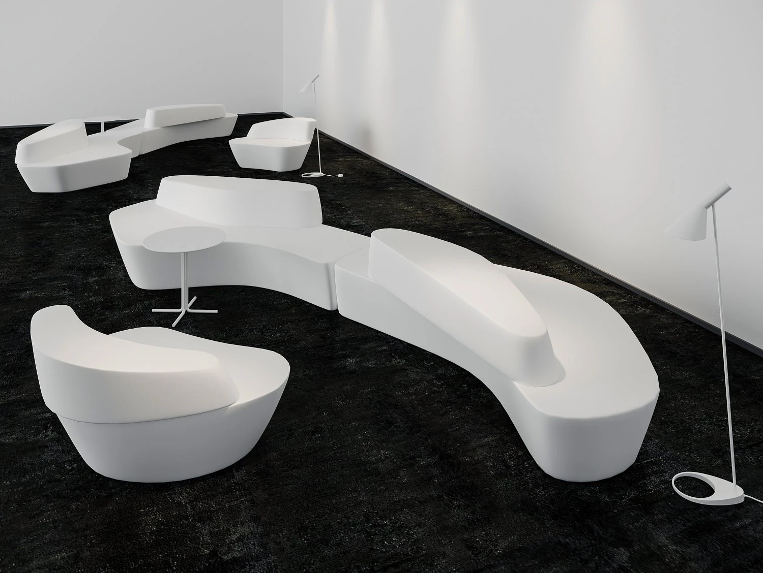 modern sofa combination 3D Model .c4d .max .obj .3ds .fbx .stl .blend 