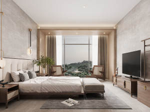 modern hotel rooms Modelo 3D