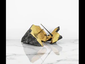 현대 조각 장식품 3D 모델