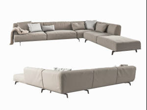 modern multi person sofa 3D-Modell
