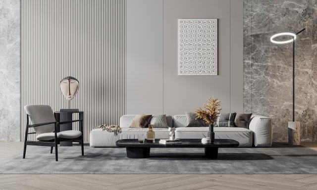 modern sofa 3D Модель .c4d .max .obj .3ds .fbx .stl .blend 