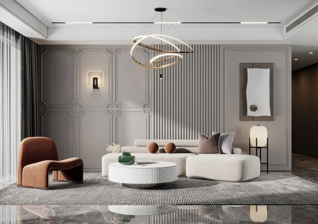 현대적인 거실 3D 모델 .c4d .max .obj .3ds .fbx .stl .blend