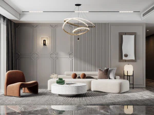 сучасна вітальня 3D Модель