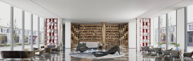 modern sales office Modello 3D .c4d .max .obj .3ds .fbx .stl .blend 