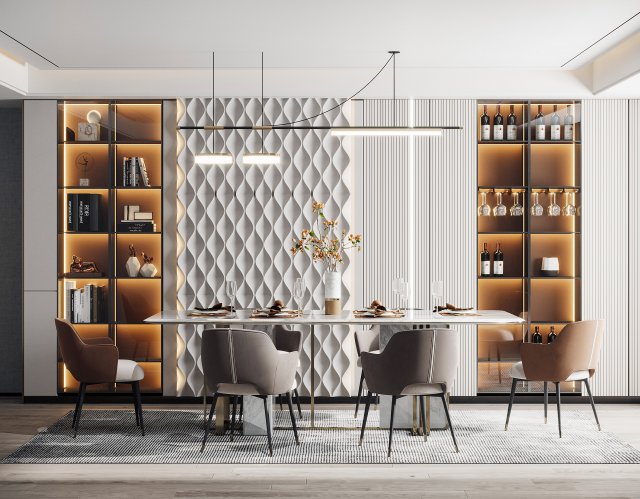 modern restaurant 3D-Modell .c4d .max .obj .3ds .fbx .stl .blend 