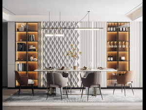 modern restaurant Modelo 3D