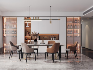 modern restaurant Modelo 3D