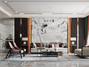 modern living room 3D Model