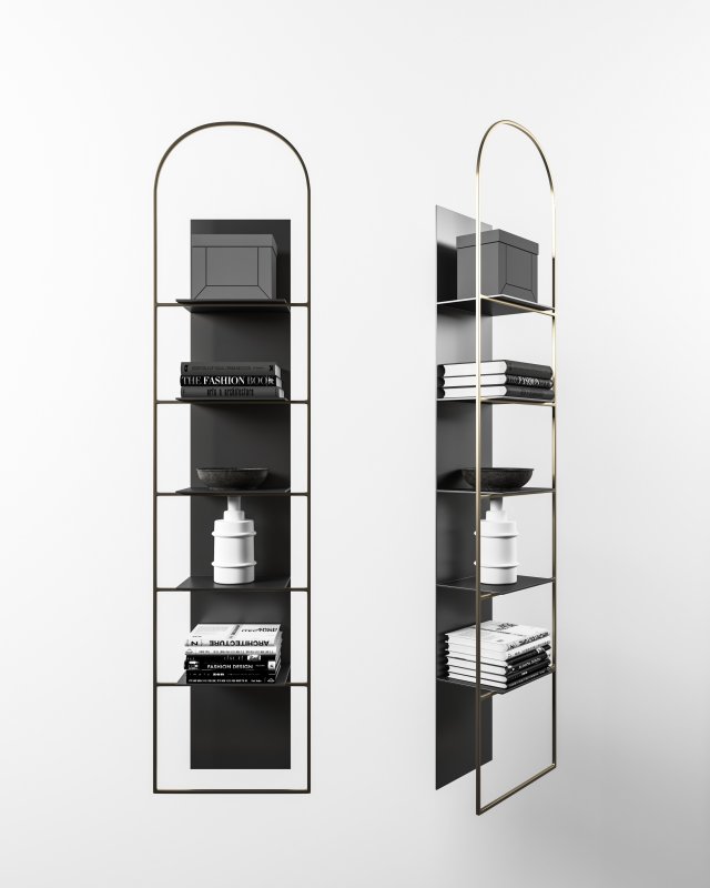 modern bookcase 3D Model .c4d .max .obj .3ds .fbx .stl .blend 