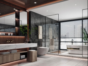 modern toilet bathroom 3D Model
