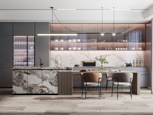modern restaurant Modelo 3D