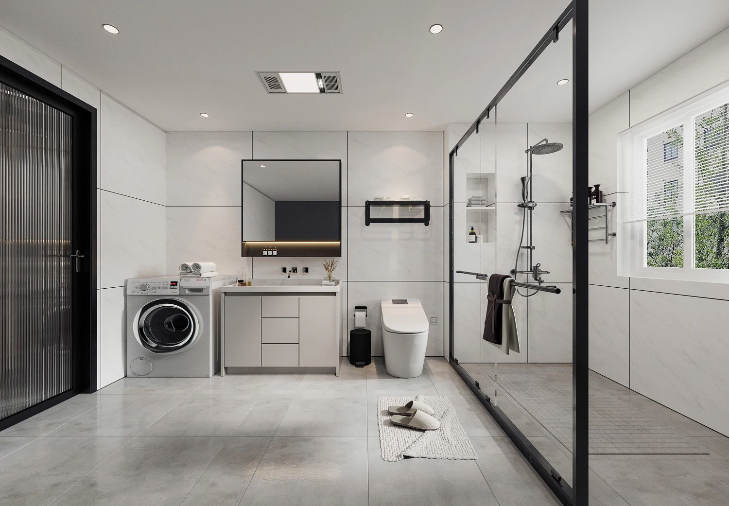 modern toilet bathroom 3D Model .c4d .max .obj .3ds .fbx .stl .blend