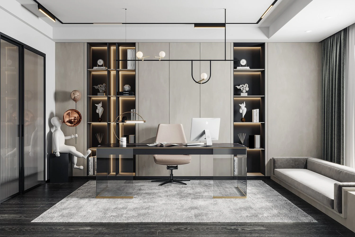 modern office 3D Model .c4d .max .obj .3ds .fbx .stl .blend