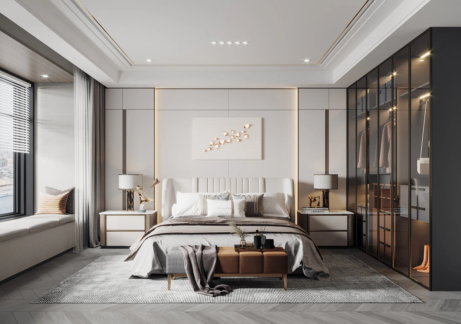 modern bedroom 3D Model .c4d .max .obj .3ds .fbx .stl .blend 