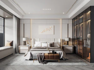 nowoczesna sypialnia Model 3D