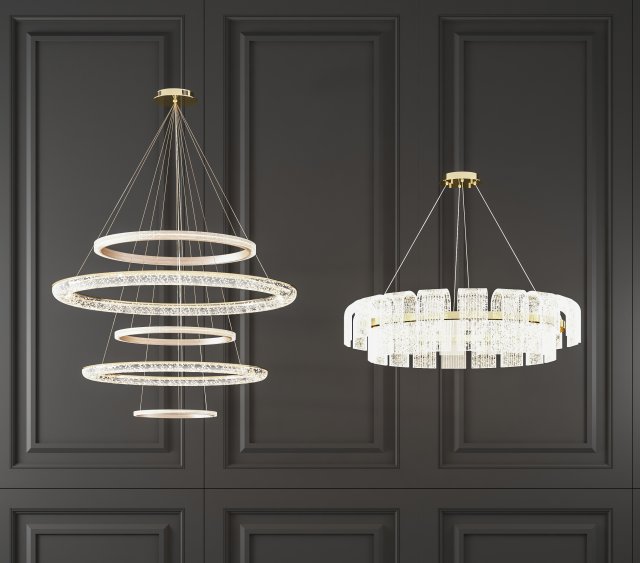modern chandelier 3D 模型 .c4d .max .obj .3ds .fbx .stl .blend