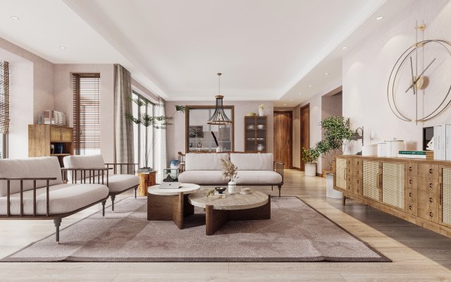 modern living room 3D Modell .c4d .max .obj .3ds .fbx .stl .blend