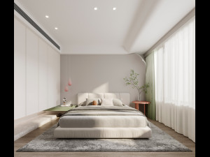 modern bedroom Modelo 3D