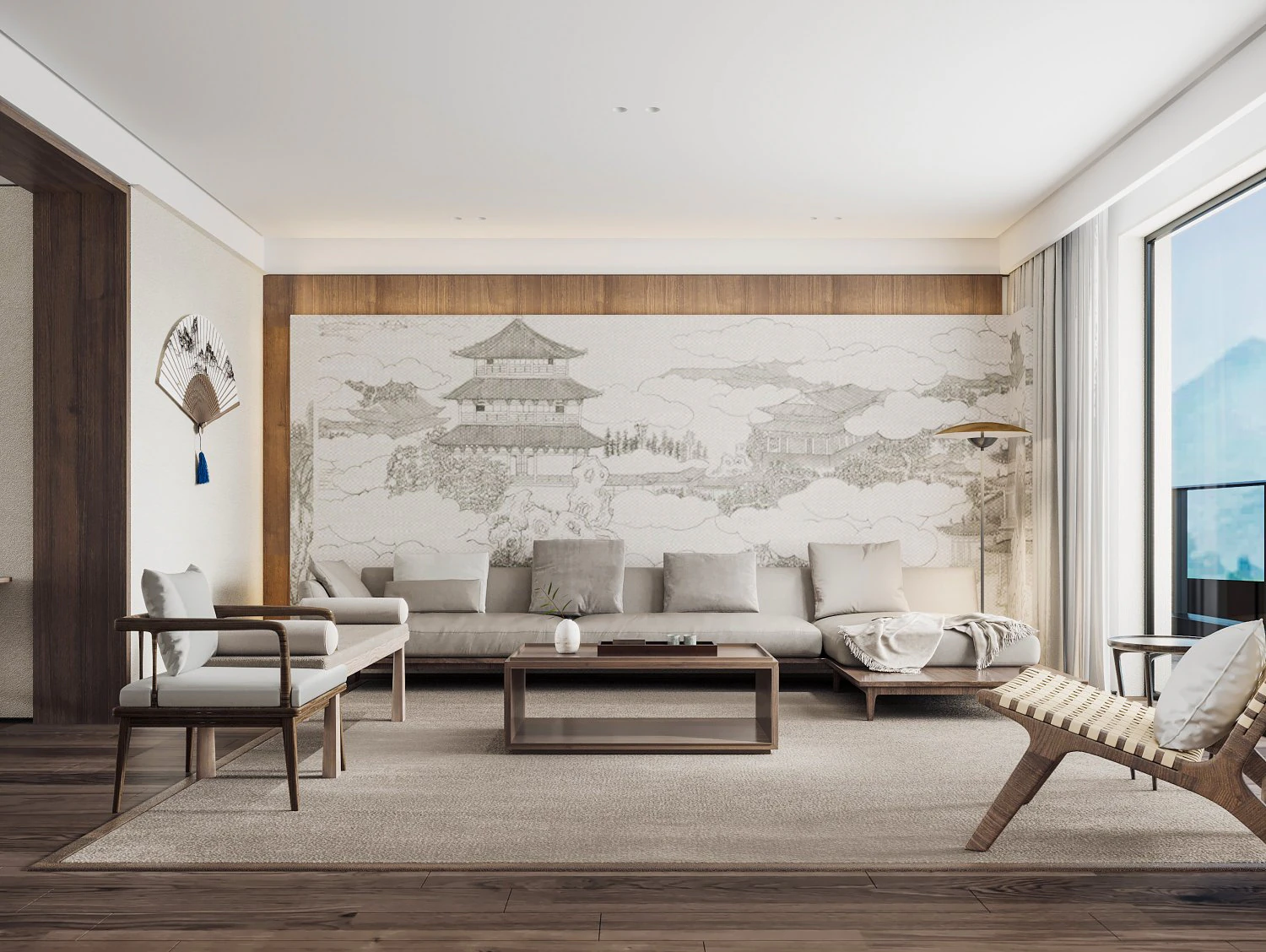 modern living room 3D Model .c4d .max .obj .3ds .fbx .stl .blend 