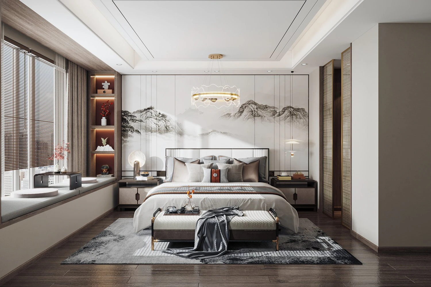 modern bedroom 3D Model .c4d .max .obj .3ds .fbx .stl .blend 