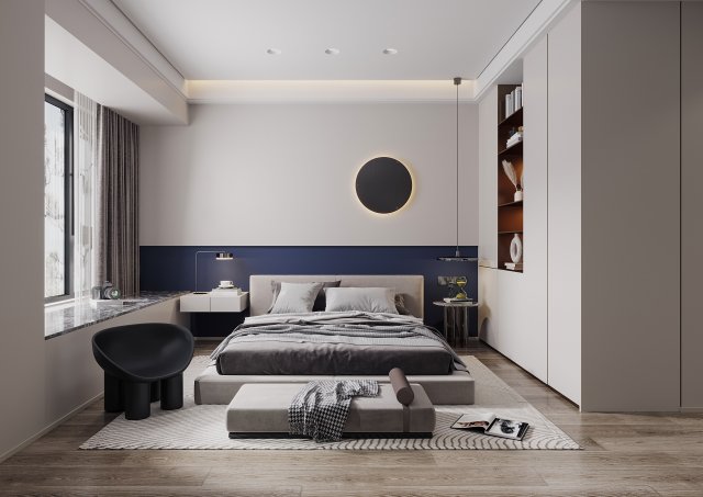 modern bedroom 3D-Modell .c4d .max .obj .3ds .fbx .stl .blend 