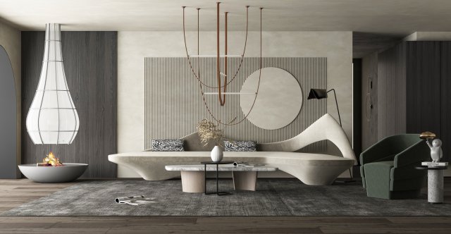 modern living room 3D-Modell .c4d .max .obj .3ds .fbx .stl .blend 