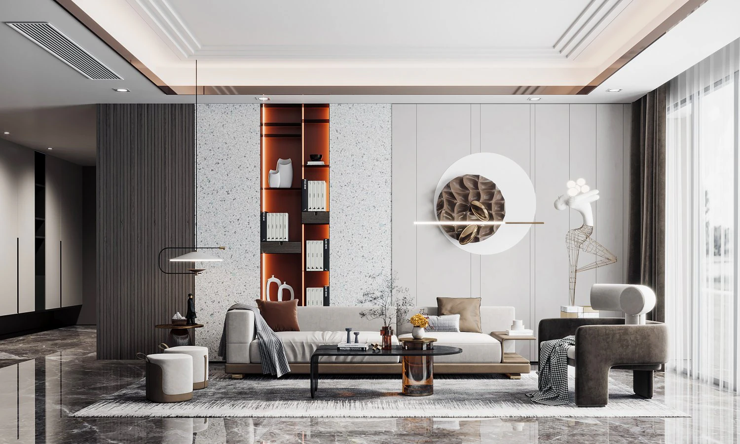modern living room 3D Model .c4d .max .obj .3ds .fbx .stl .blend
