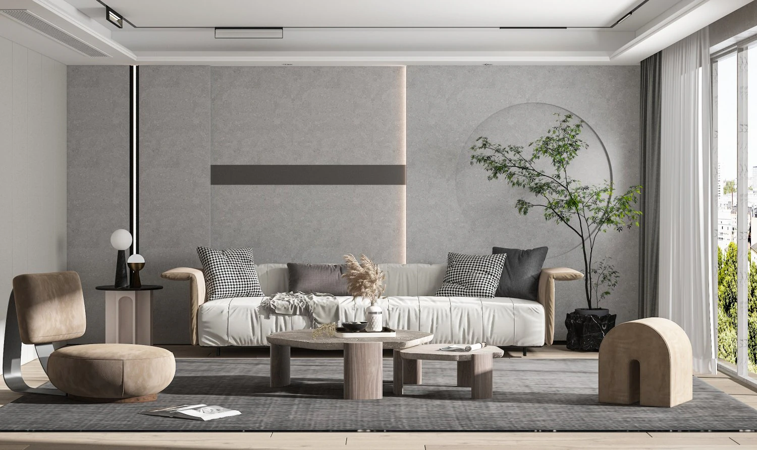 modern living room 3D Model .c4d .max .obj .3ds .fbx .stl .blend 