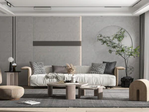 modern living room 3D Model