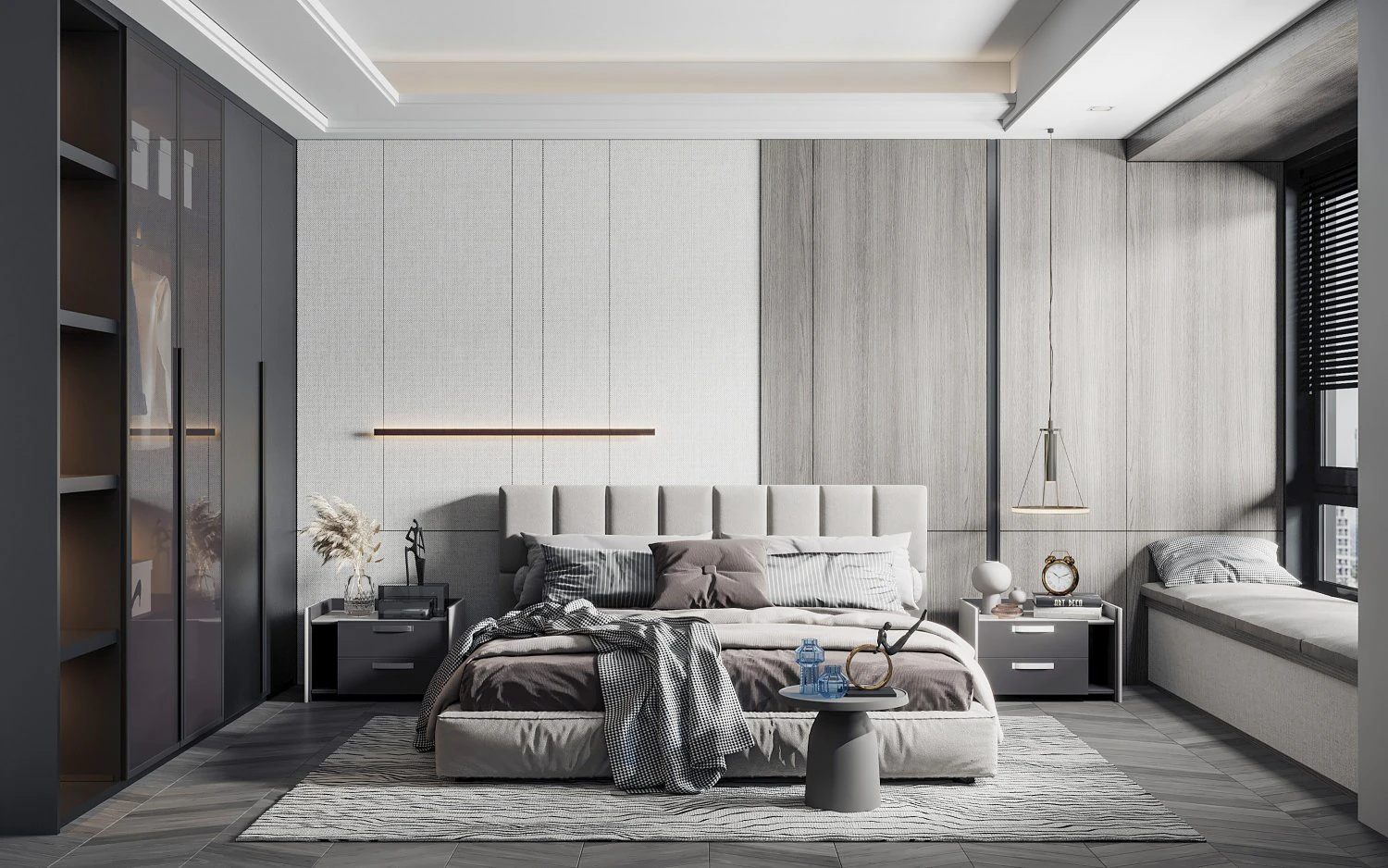 modern bedroom 3D Model .c4d .max .obj .3ds .fbx .stl .blend 