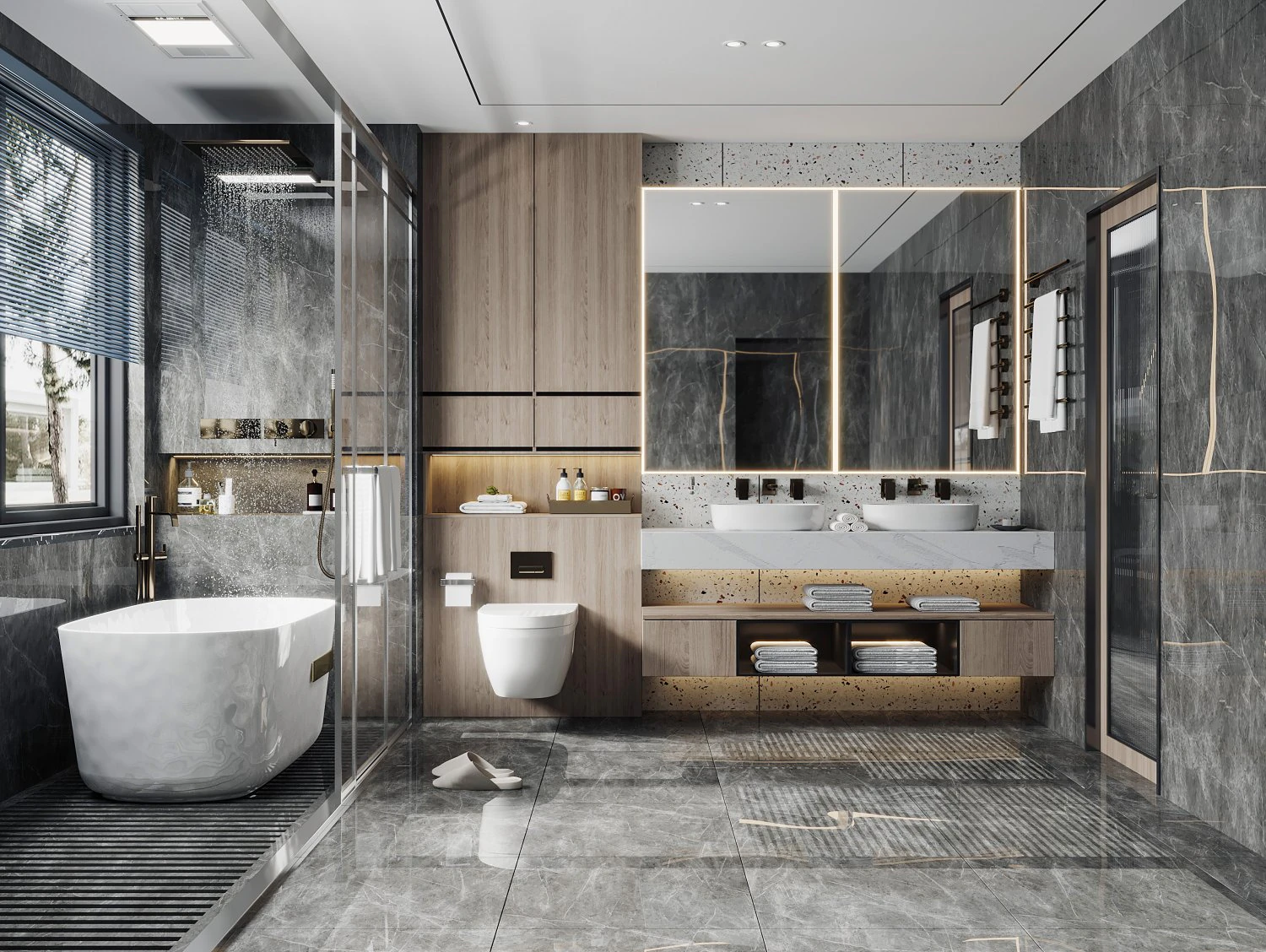 modern toilet bathroom 3D Model .c4d .max .obj .3ds .fbx .stl .blend 