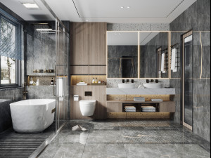 modern toilet bathroom 3D 모델