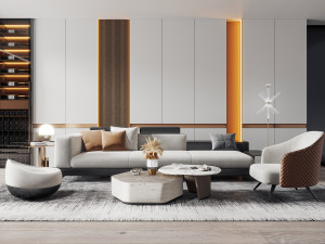 modern living room Modelo 3D